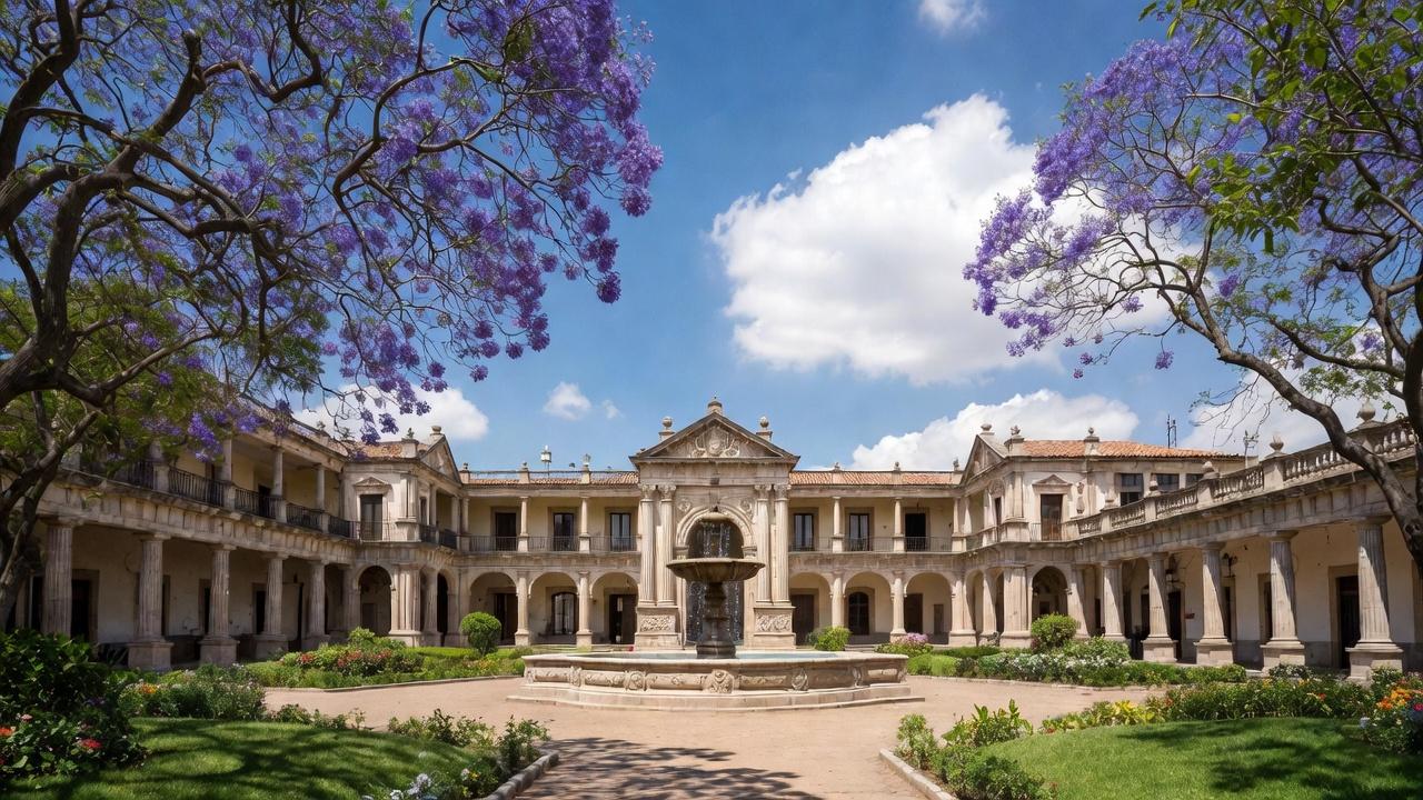 Plaza de Armas fountain and gazebo in Guadalajara Centro Histórico
