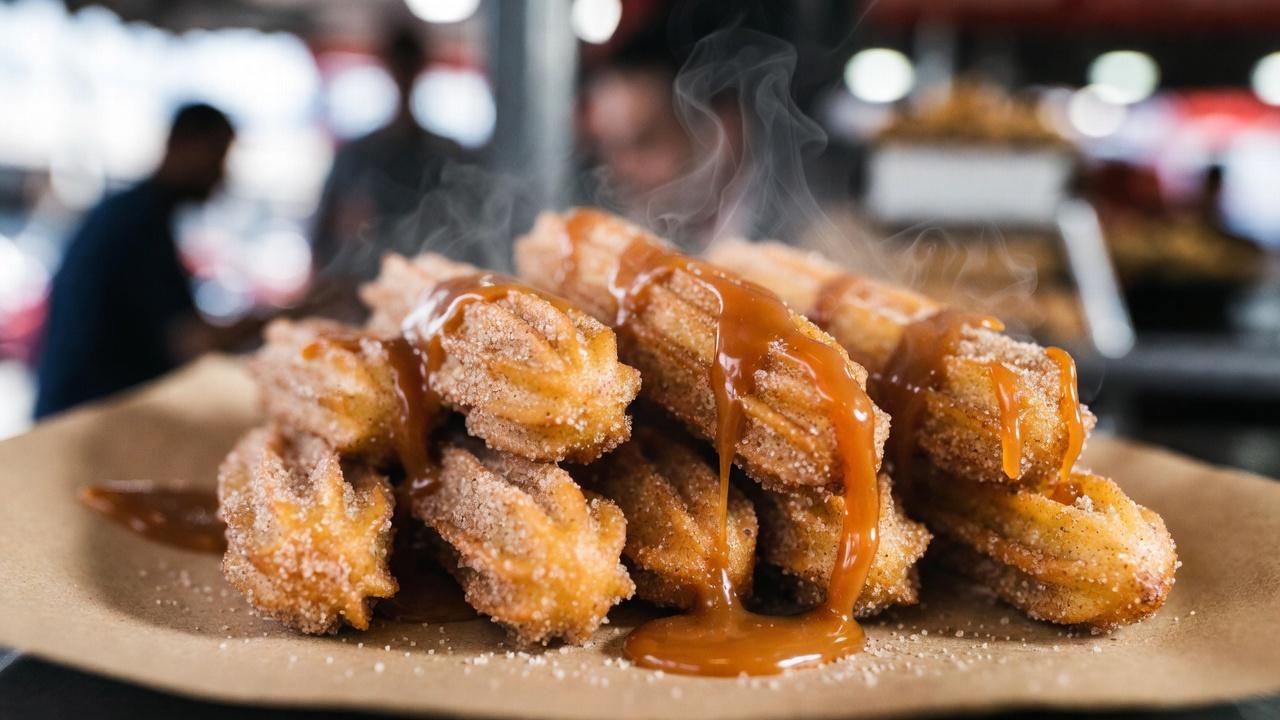 Freshly made churros dusted with cinnamon sugar — a popular Guadalajara market snack